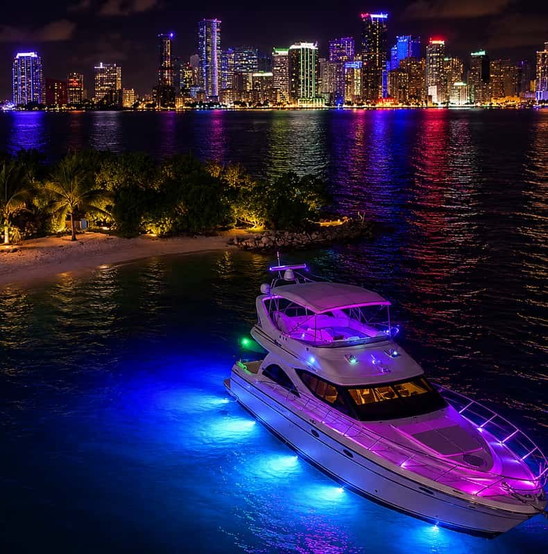 Night Time: Yacht Experience through the Heart of Miami
